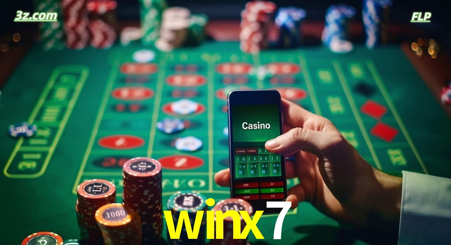 Cassino online móvel winx7 com apostas em roleta e fichas de pôquer